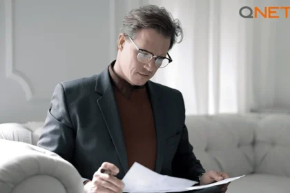 An entrepreneur reading