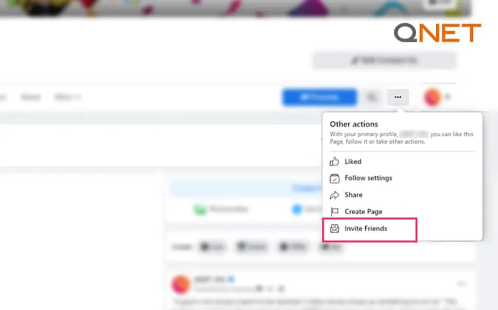 ‘Invite Friends’ option of Facebook and Instagram