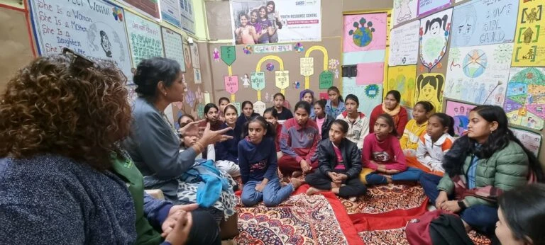 Ms Santhi, RYTHM Foundation meets beneficiaries of 'Safer Cities for Girls'